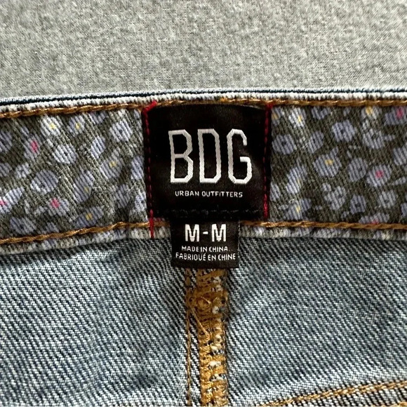 BDG Urban Outfitters Floral Patchwork Denim Mini Skirt size M - Picture 6 of 9
